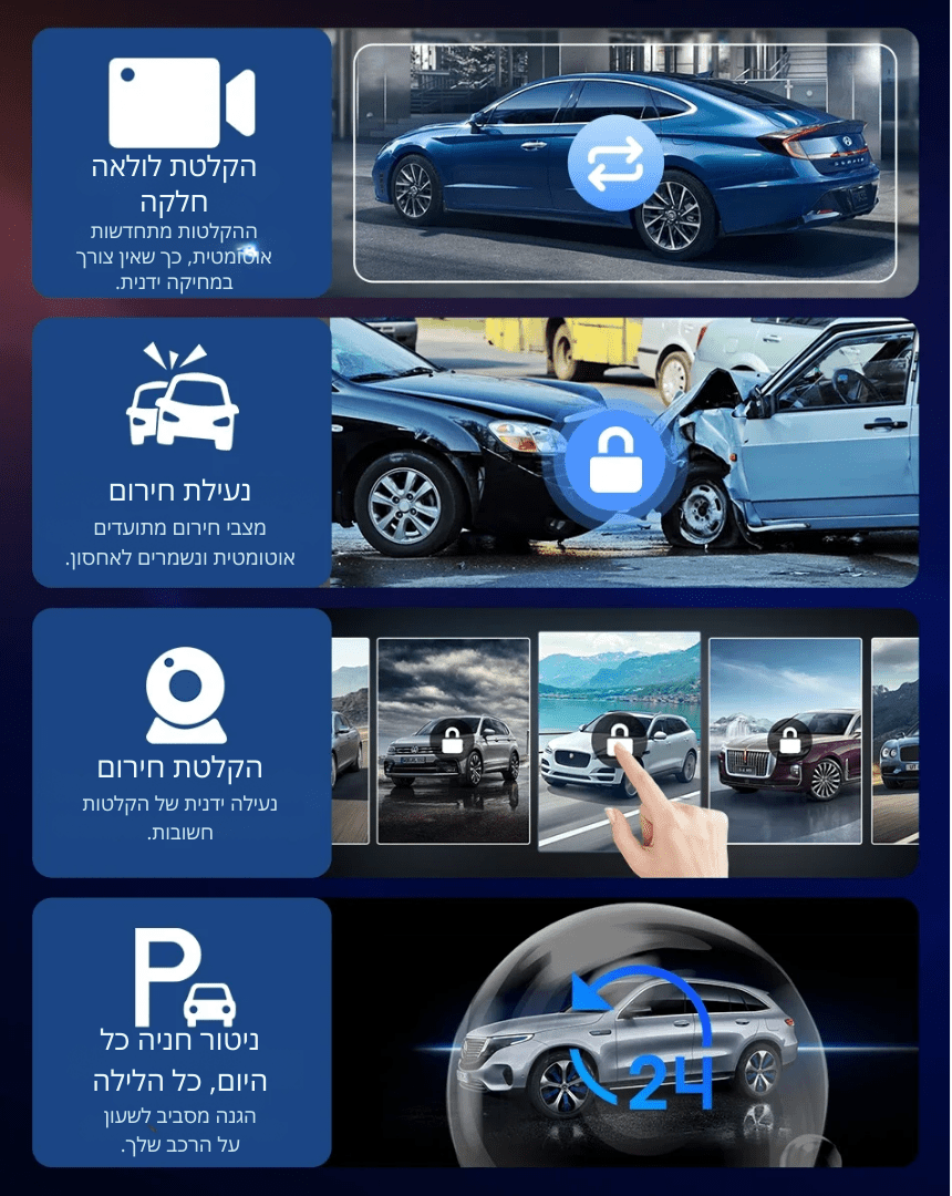 מסך חכם לרכב "10.26 - חווית נהיגה חכמה עם CarPlay אלחוטי ומצלמה קדמית! | מסך מולטימדיה לרכב | אוזו - שופ